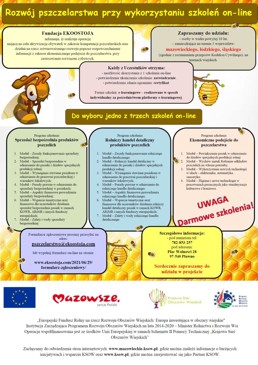 plakat, dotyczący szkolenia