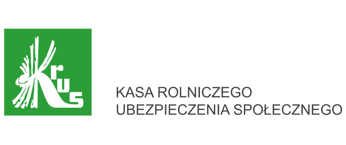 logo stworzone z liter KRUS i napis Kasa Rolniczego Ubezpieczenia Społecznego