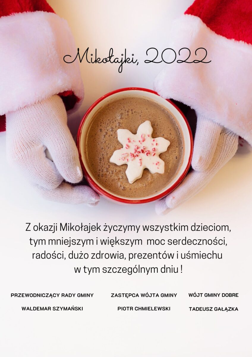 Dłonie Św. Mikołaja w rękawiczkach