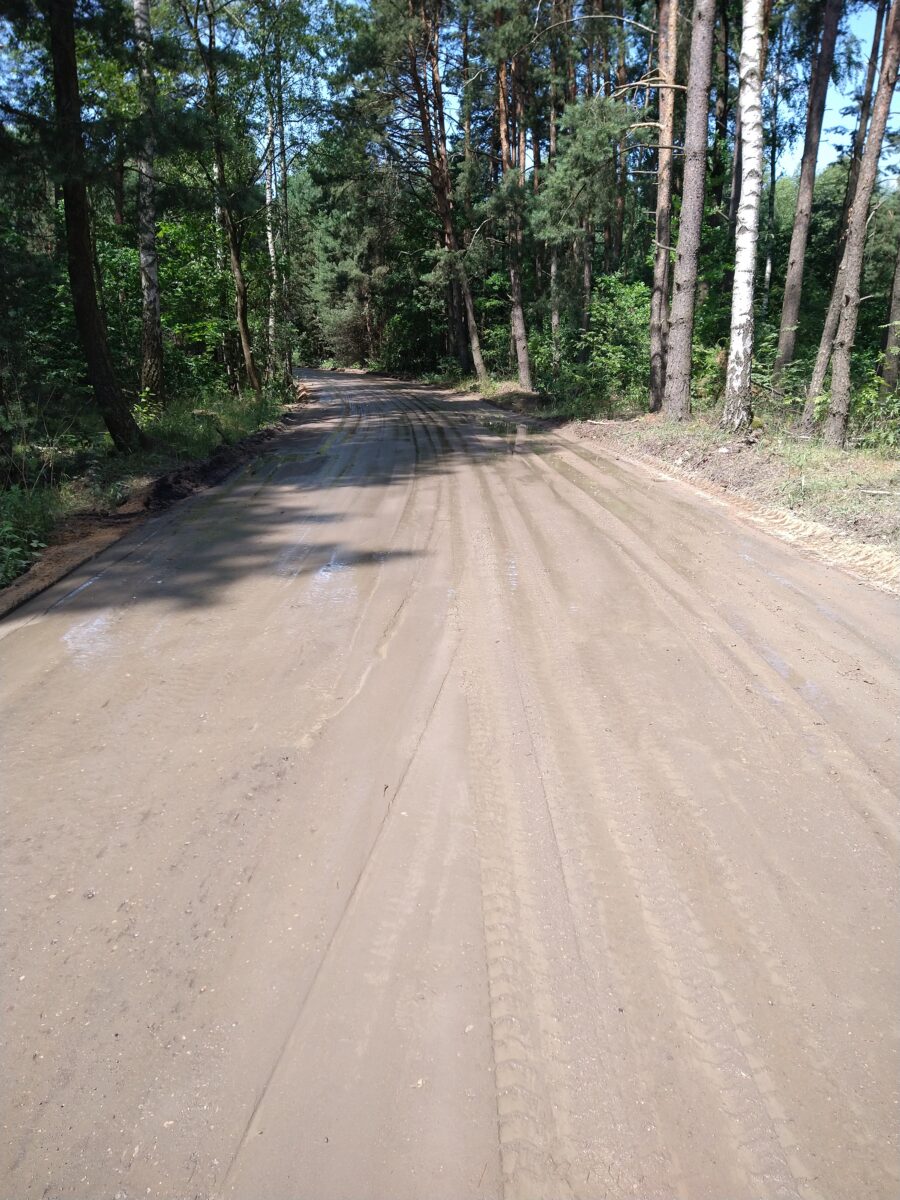 droga, ciagnik pole niebo