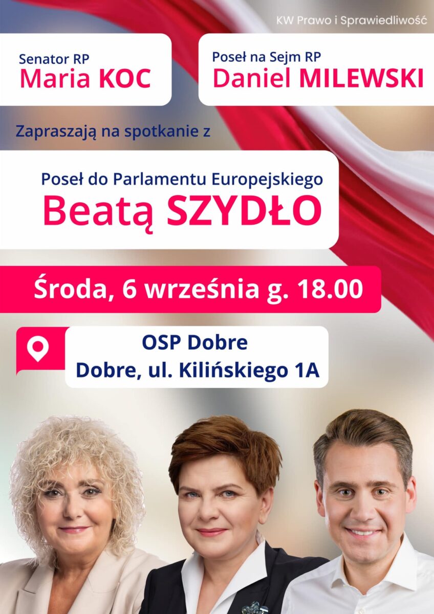 plakat z trzema osobami