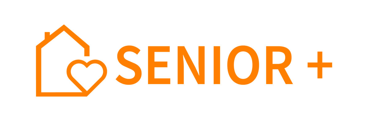 logo domu i serca i napis SENIOR+